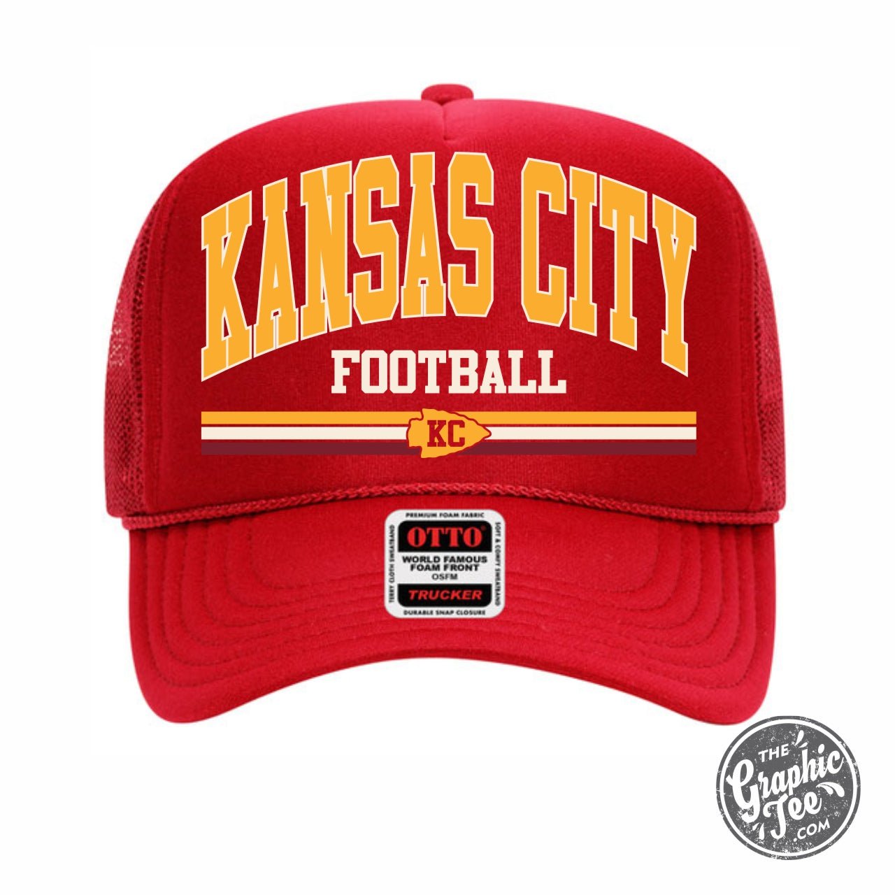 Kansas City Football Red Foam Trucker Cap