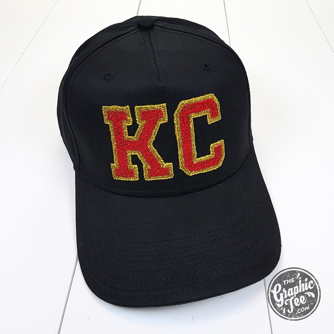 Kansas City KC Faux Chenille and Glitter Five-Panel Snapback Cap