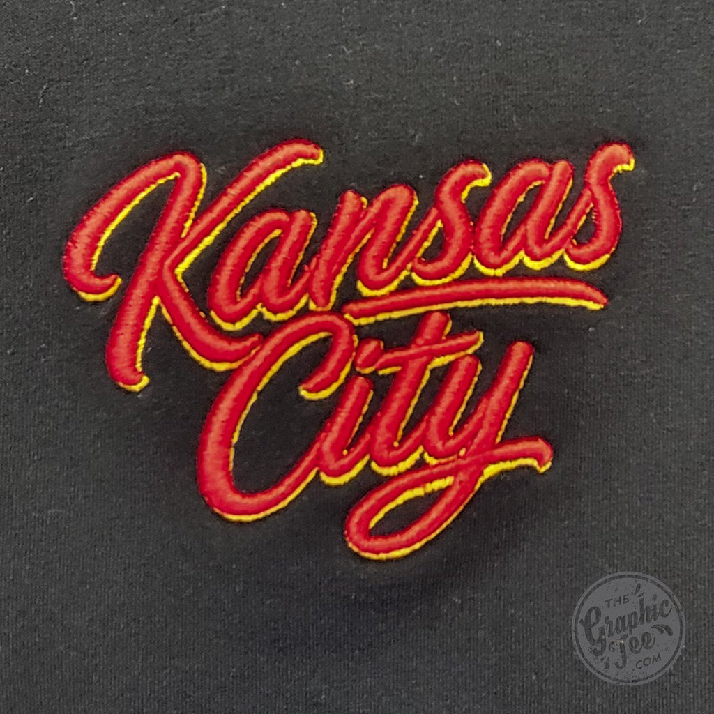 Kansas City Script 3D Embroidered Women’s Quarter-Zip Pullover