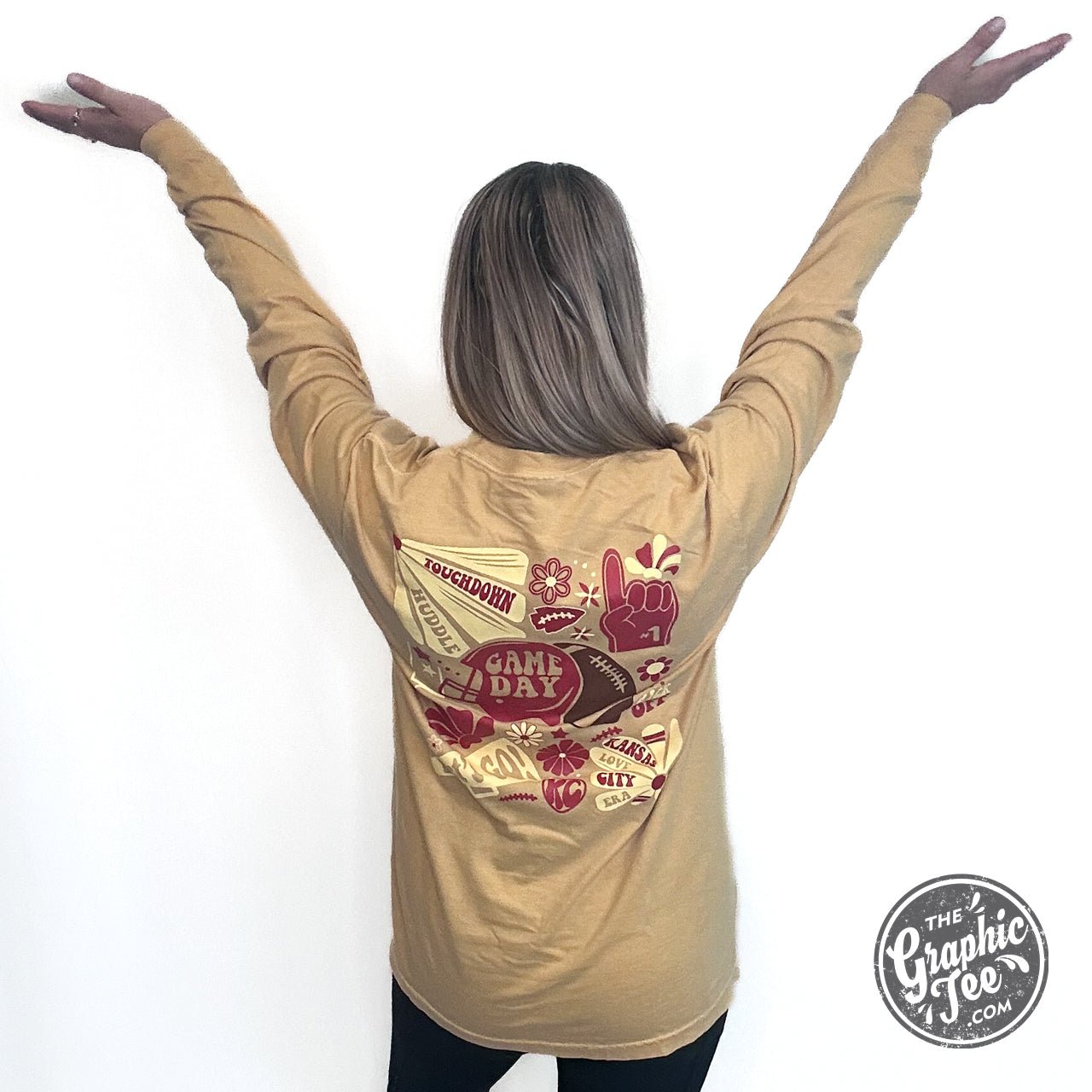 KC Groovy Mustard Comfort Colors Long Sleeve Tee