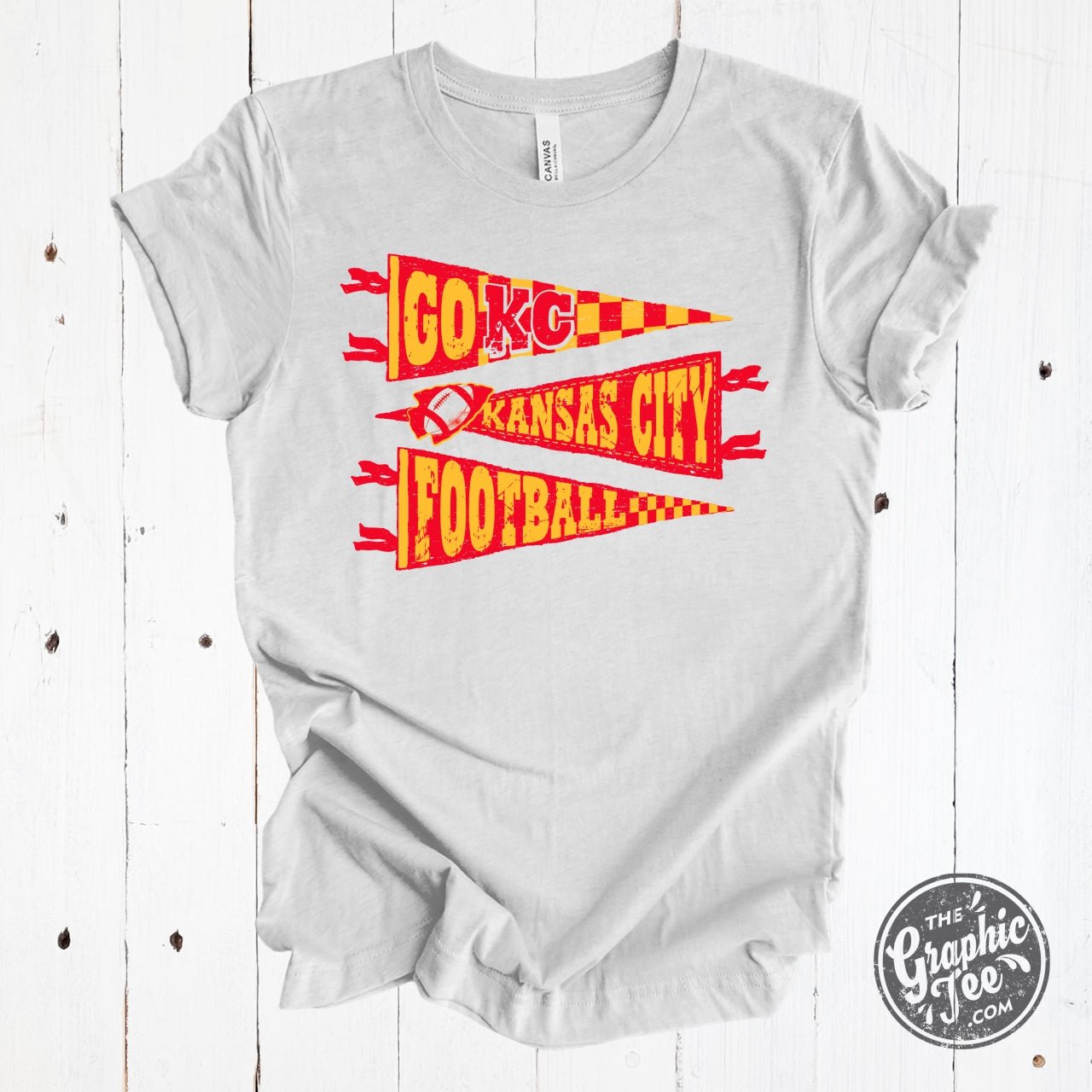 YOUTH KC Pennants Short Sleeve Ash Graphic Tee