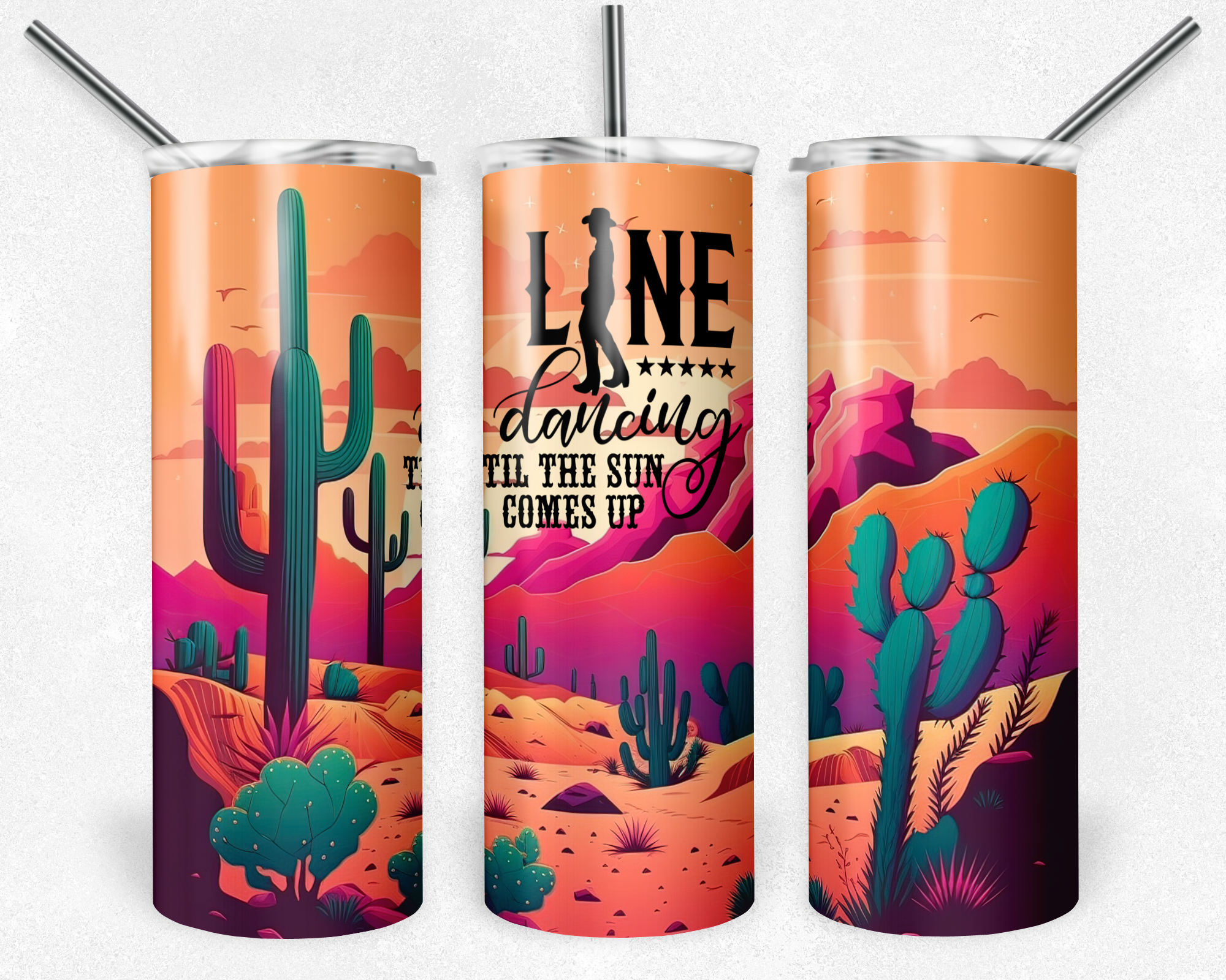 Line Dancing - Western 20oz Skinny Tumbler
