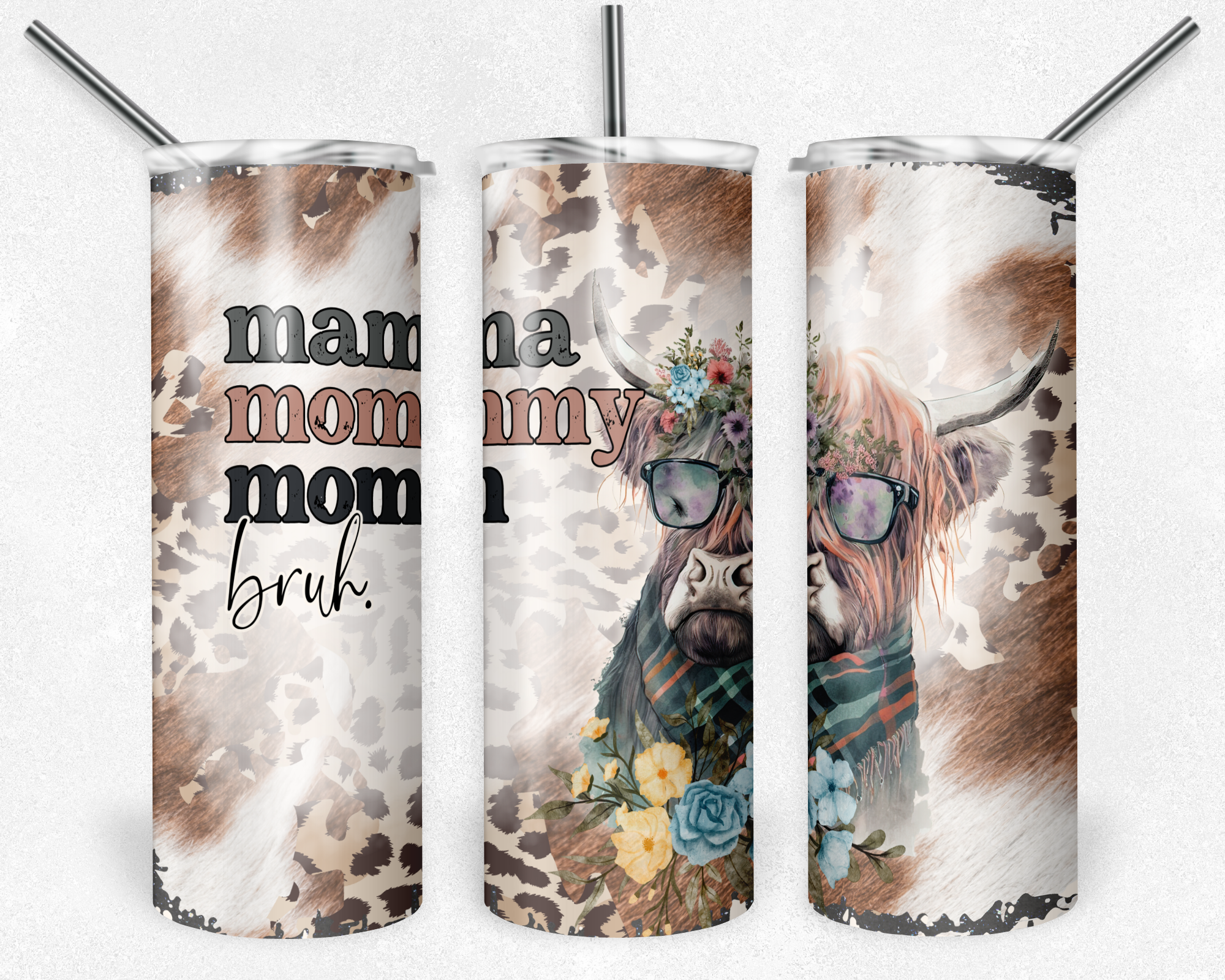 Mama Mommy Mom Bruh 20oz Skinny Tumbler