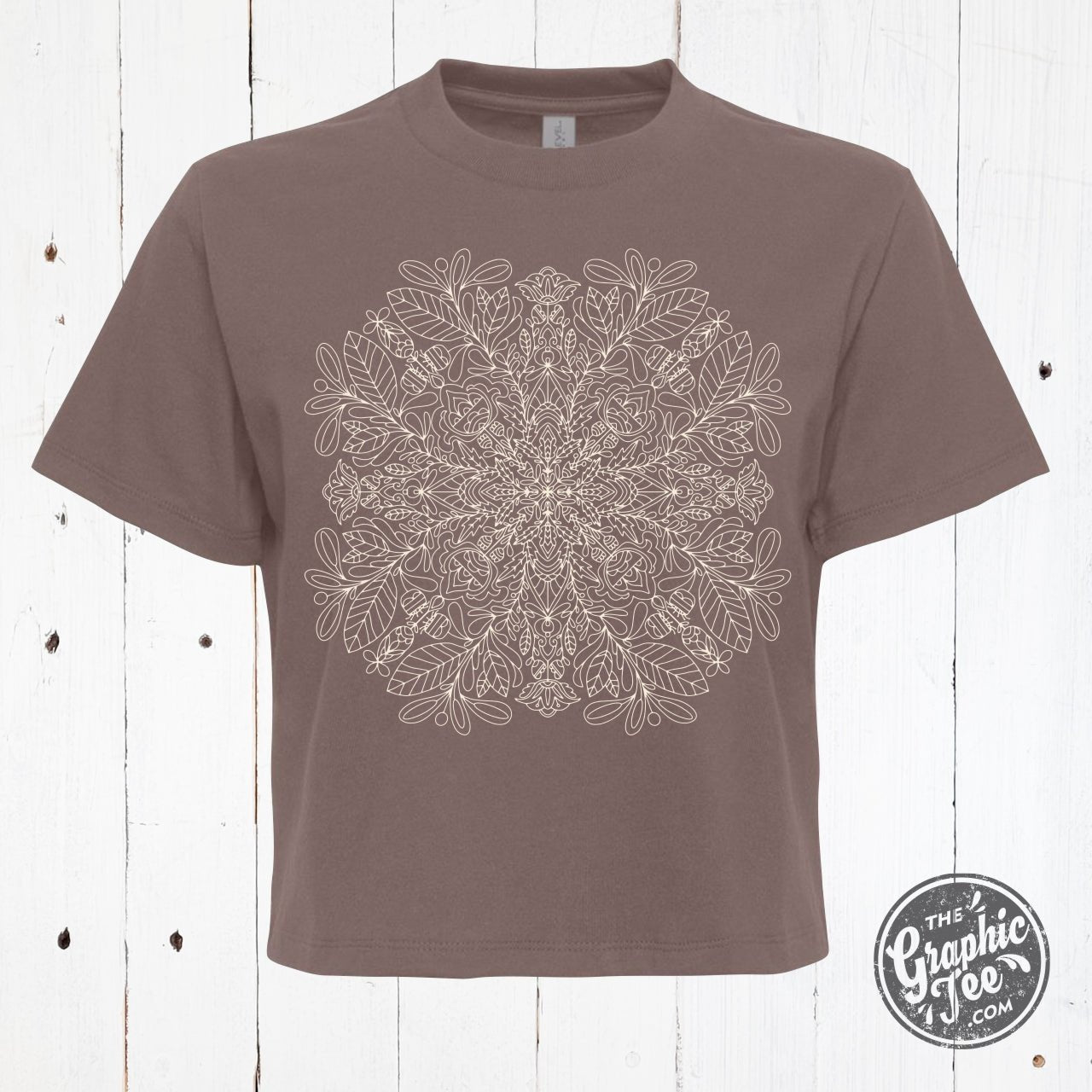 Mandala Ladies Waist Length Short Sleeve Tee