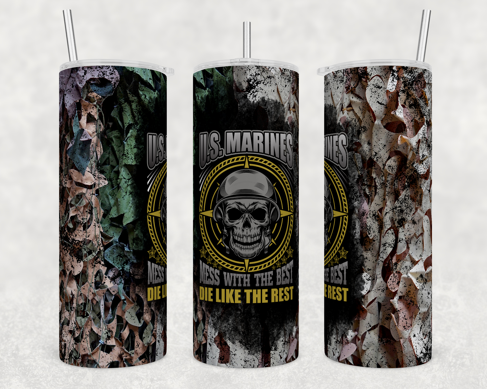 U.S. Marines / Military 20oz Skinny Tumbler