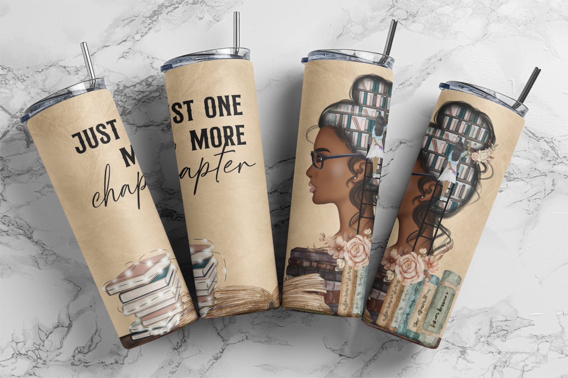 Just One More Chapter - Books - 20oz Skinny Tumbler