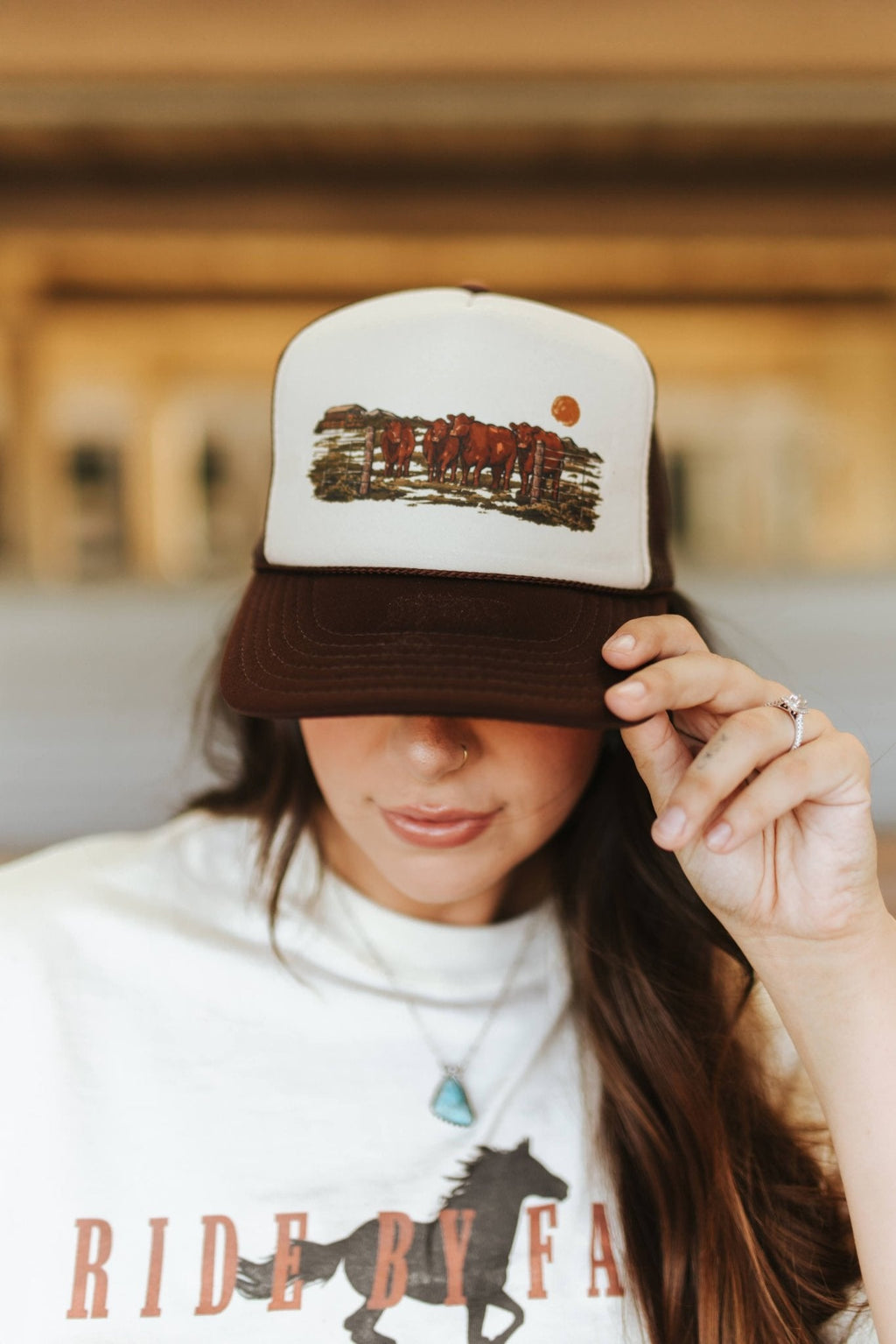 Pasture Red Angus Trucker Hat