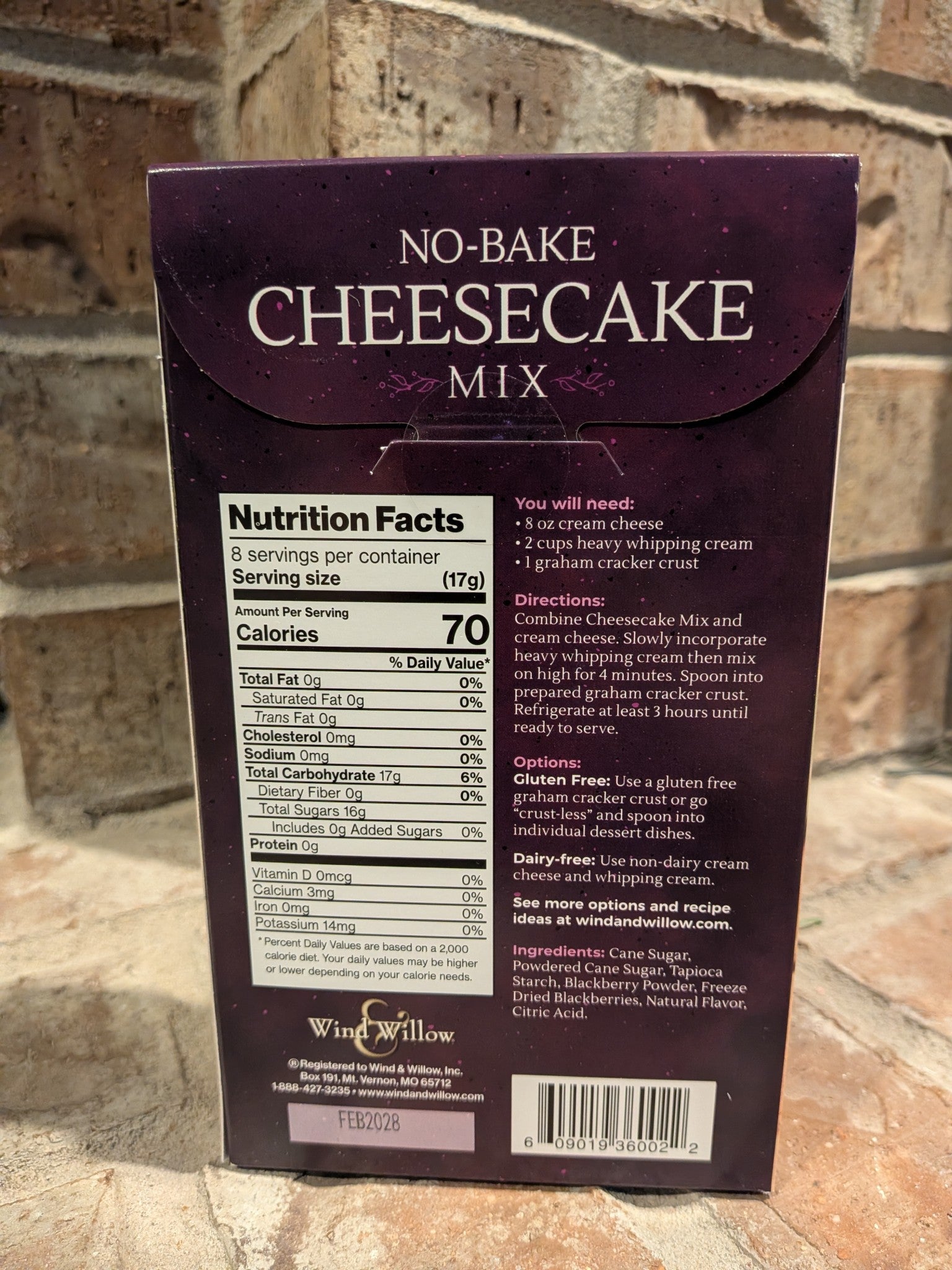 Blackberry No-Bake Cheesecake