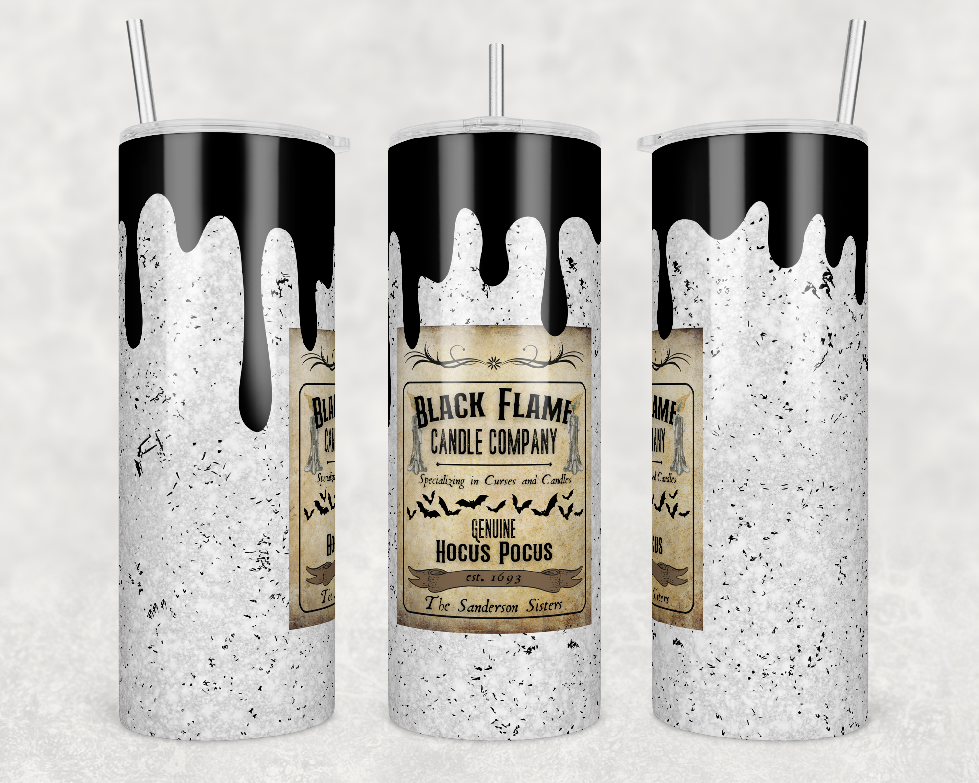 Black Flame Candle Co Hocus Pocus 20oz Skinny Tumbler