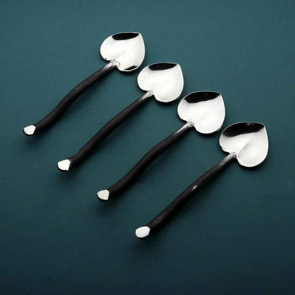 Twig Heart Coffee/Dessert Table Spoon 4 Pc. Set
