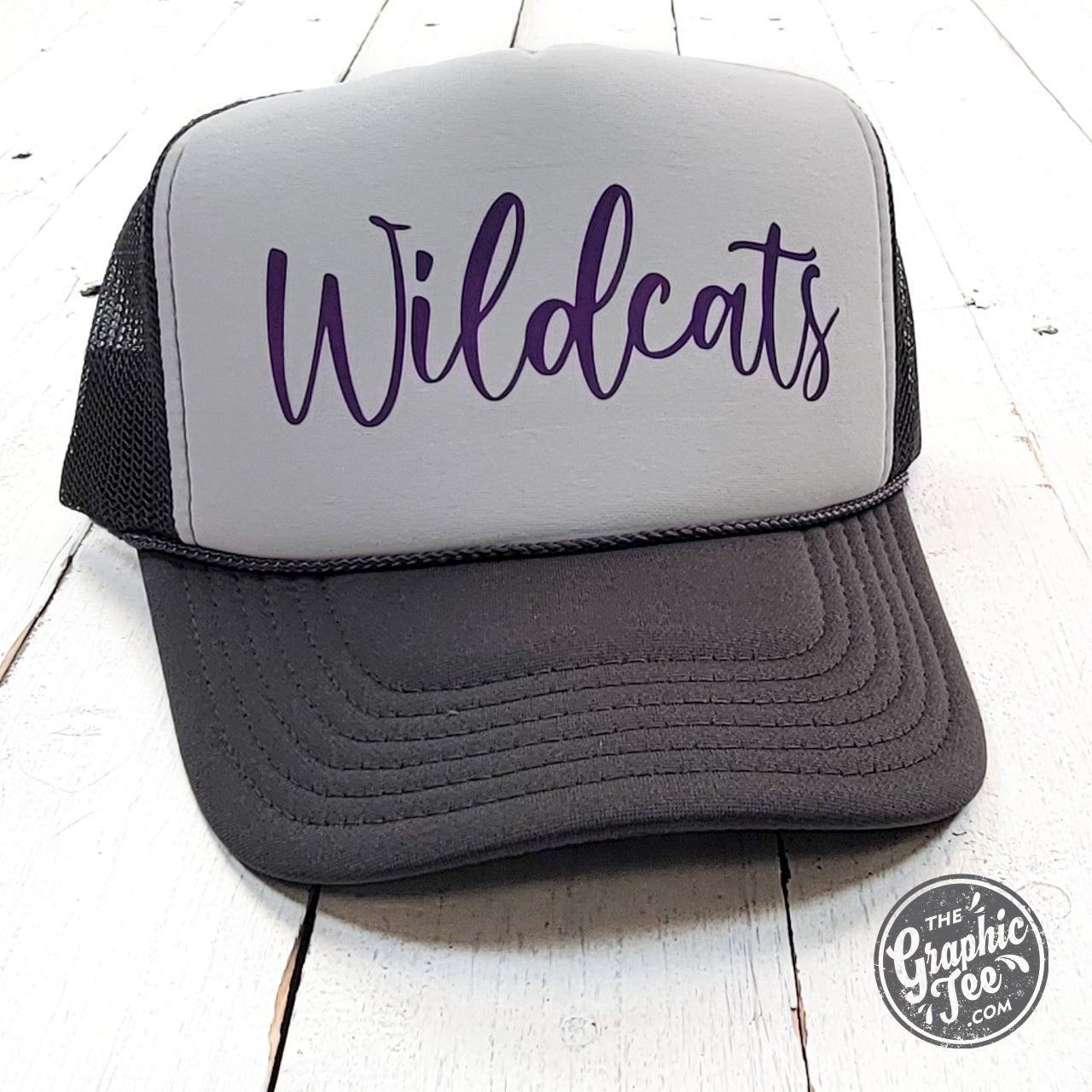 Wildcats Charcoal and White Foam Trucker Cap