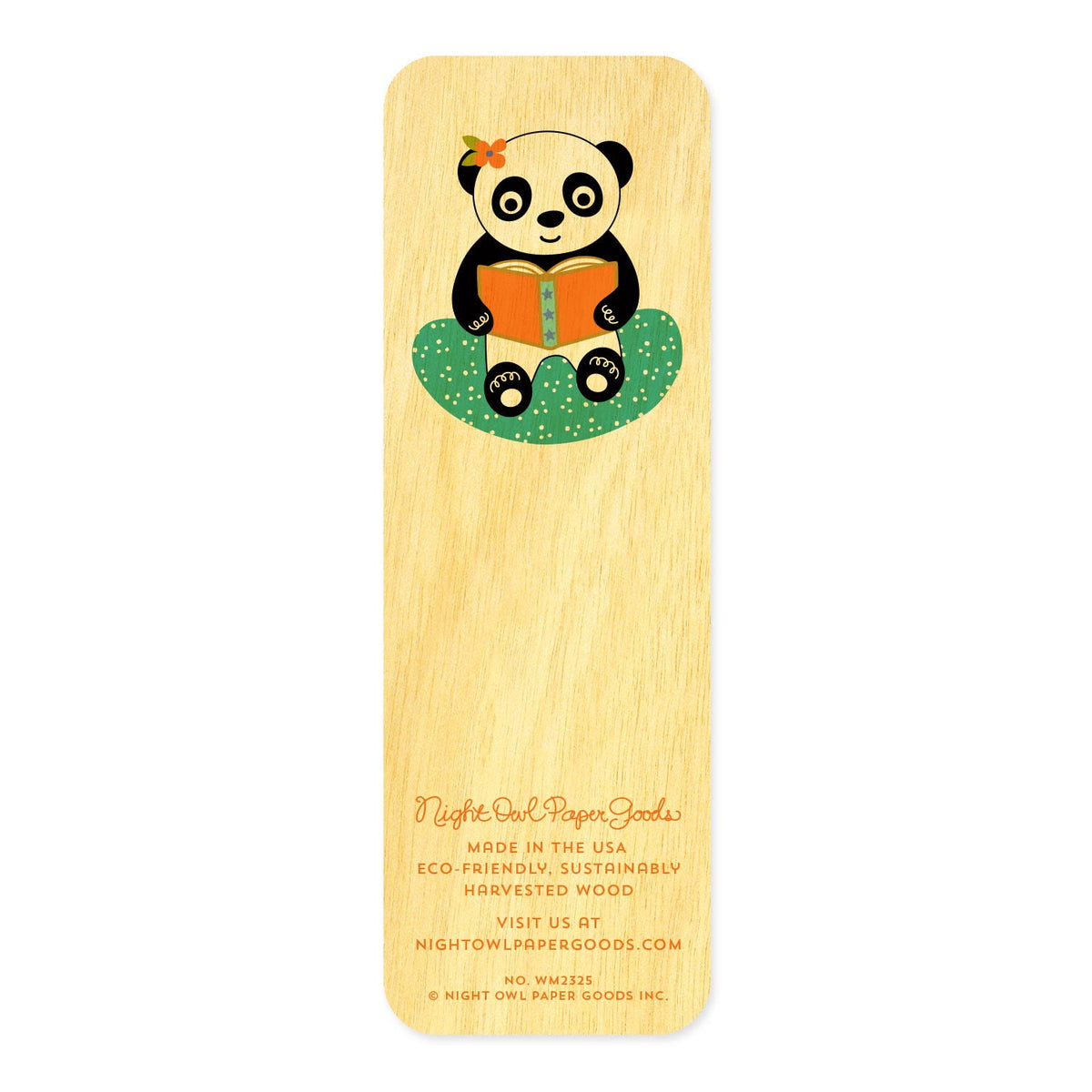 Panda Pages Book Buddies Wood Mini Bookmark + Pin Gift Set