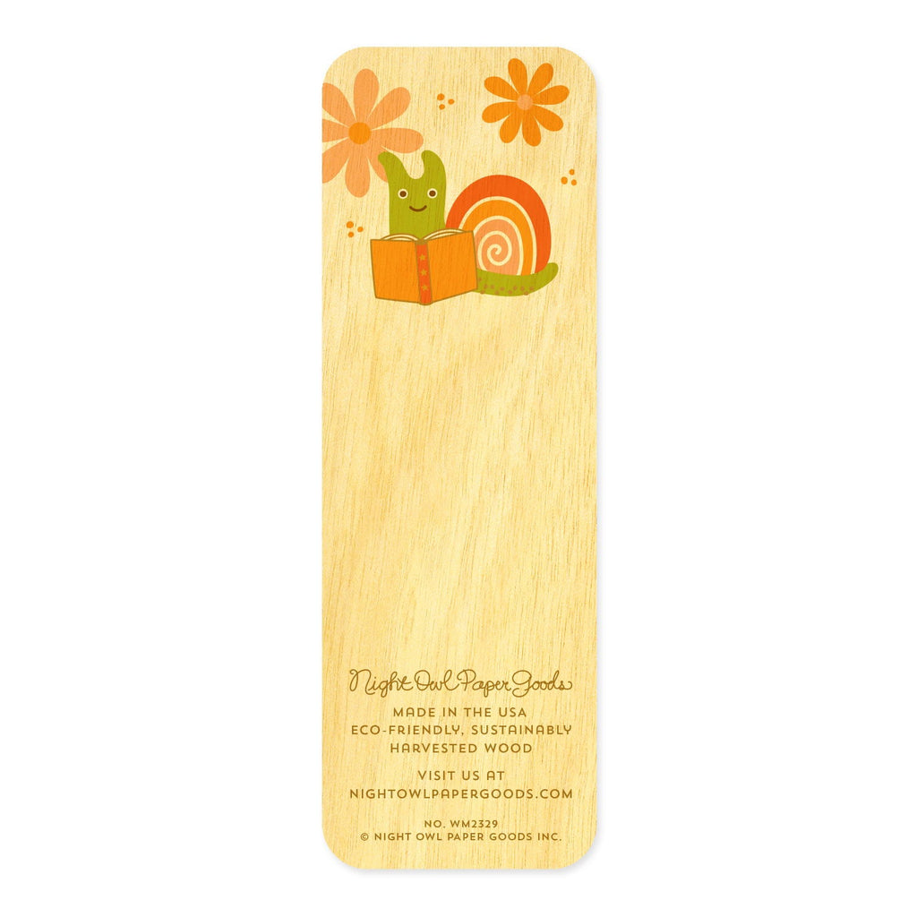 Snail Tales Book Buddies Wood Mini Bookmark + Pin Gift Set